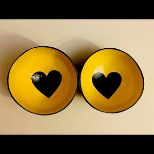 Toma Gourmet Coconut Handpainted Coconut Bowls set of 2 New in Box